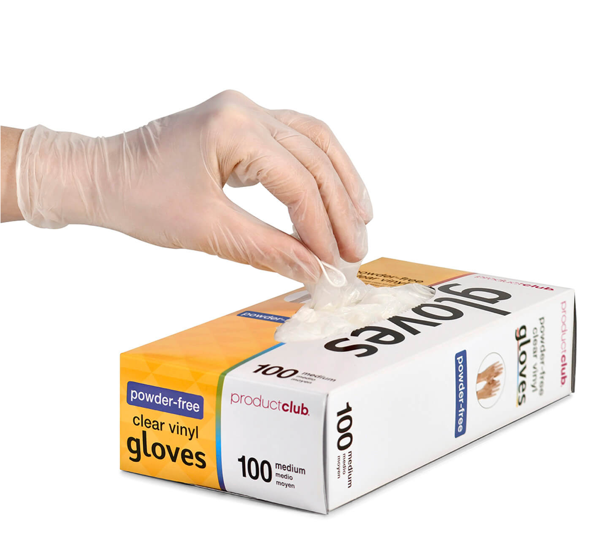 POWDER FREE CLEAR VINYL GLOVES - 100 CT. BOX