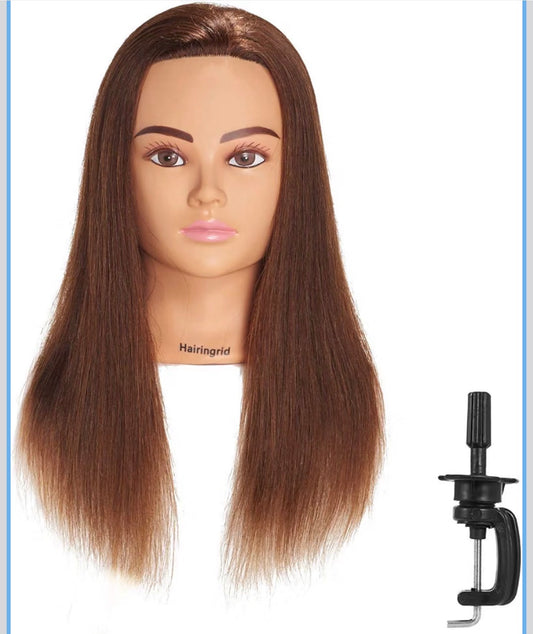 Mannequin Head 20"-22" 100% Human Hair