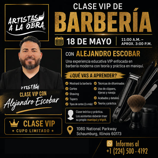 Clase VIP de Barberia con Alejandro Escobar