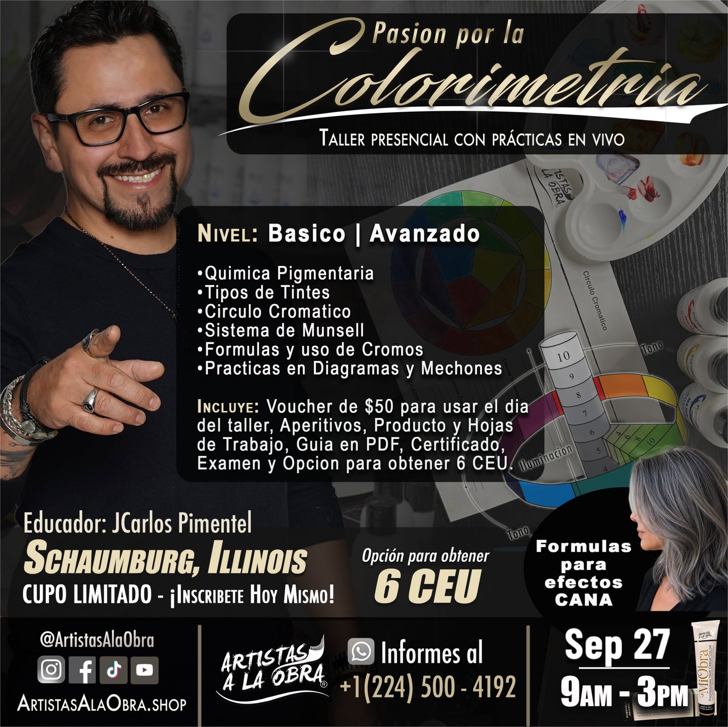 Pasión por la Colorimetria - TALLER PRESENCIAL 27 DE SEPTIEMBRE