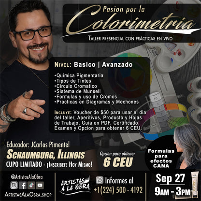 Pasión por la Colorimetria - TALLER PRESENCIAL 27 DE SEPTIEMBRE