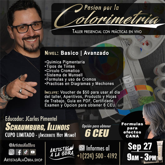 Pasión por la Colorimetria - TALLER PRESENCIAL 27 DE SEPTIEMBRE