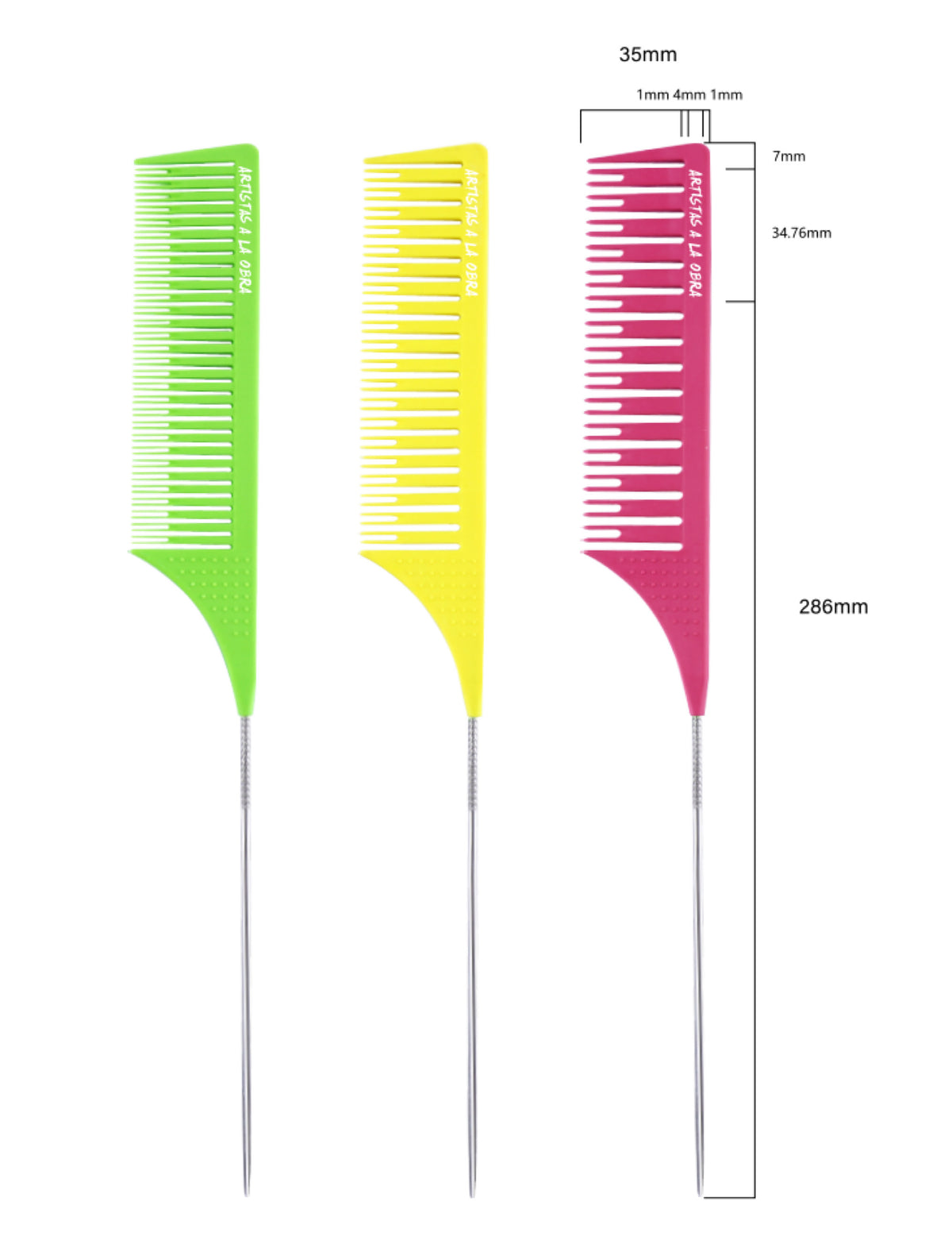 Neon Combs Neon Highlighting Combs - Set of 3 Sizes – ARTISTAS A LA OBRA