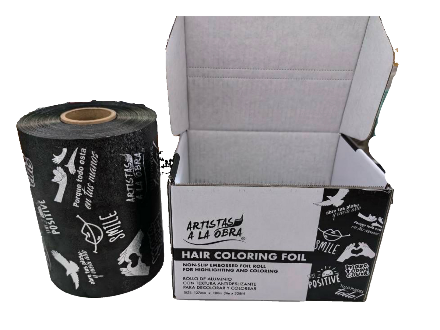 Embossed Black Foil Roll - Positive Energy