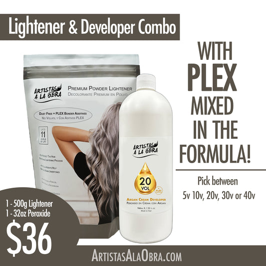 Lightener 500g & 32oz Developer Combo