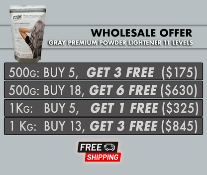 Buy 5, Get 1 FREE Gray Premium Lightener 11 Levels