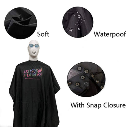 Hair Salon Capes with Snap Closure - Waterproof